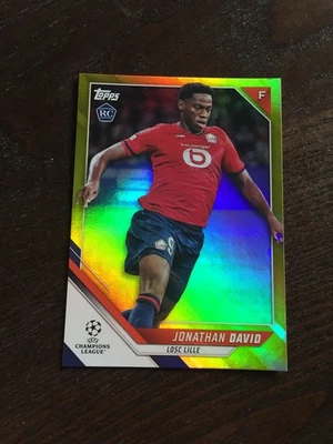 2021-22 Topps UEFA Jonathan David Rookie RC Canada Juventus Lille Gold 94/250 - Image 1 of 2