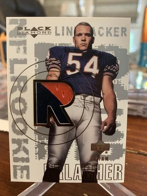 2000 Upper Deck Black Diamond Brian Urlacher BearsRookie 2 Color Game Worn Patch - Image 1 of 4
