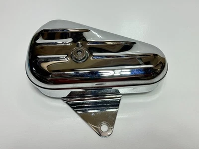 原始设备制造商哈雷戴维森高清左侧撕裂镀铬工具箱套件盒(无钥匙) — 第 1/4 张图片