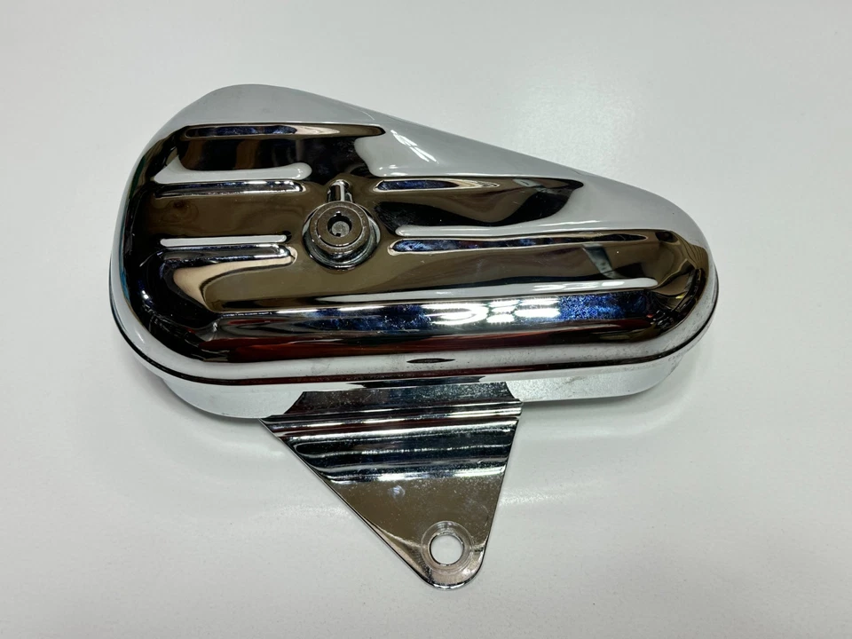 OEM Harley-Davidson HD Left Side Tear Drop Chrome Tool Box Kit Case (No Key) - Image 1 of 4