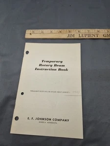 E.F. Johnson Temporary Rotary Beam Instruction Book Manual - 1949 - Bild 1 von 4