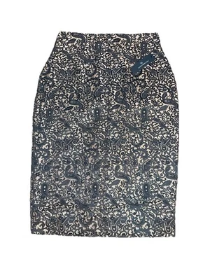 Worthington юбка размер 6 черное золото пейсли Midi с подкладкой разрез карандаш - новый с Ярлыками - Изображение 1 из 4