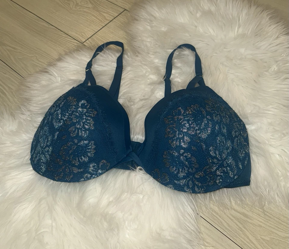 Sujetador Maidenform DM9900 Love the Lift Push Up Demi acolchado UW encaje para mujer 40D verde azulado Foto 1 de 4