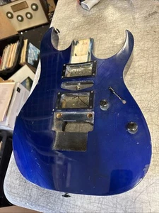 1990 MIJ Ibanez Rg-570 Guitar Body Iridescent Blue Luthier Build Project - Picture 1 of 19