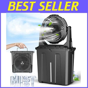 Lightweight Outdoor Misting Fan with 3 Speeds & 9L Water Tank - Summer Essential - Picture 1 of 10