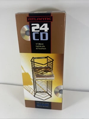 Vintage Atlantic 24-CD Tower Organizer 1998 Heavy Gauge Steel 90s RARE - Image 1 of 4