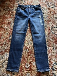 NWT American Eagle Super Hi-Rise Jegging Sz 6 28W Short Luxxe Jean Deep Water - Picture 1 of 16