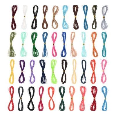 40 Colors Waxed Cord 1mm Waxed Polyester Cord 437 Yard Wax String for Bracelet - Image 1 of 4