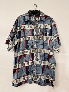 Platinum Fubu Shirt Mens XL Fat Albert Y2K Button-Up Vintage Streetwear  - Picture 1 of 8