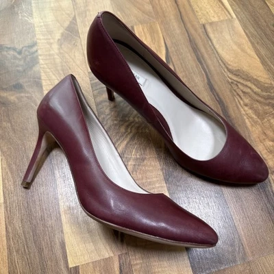 Кожаные туфли-лодочки на высоком каблуке Cole Haan бордовые размер 10B офисная рабочая одежда - Изображение 1 из 4