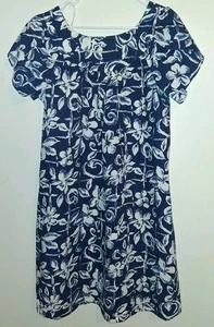 Royal Creations Hawaii Floral Mumu Dress Blue XL - Picture 1 of 5