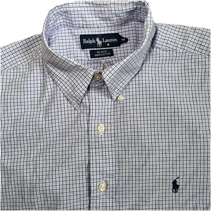 Polo Ralph Lauren Shirt Men's XL Blue Plaid Short Sleeve Blake Fit - Picture 1 of 9