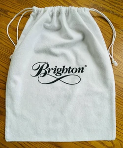 Brighton Purse Soft Brushed Cotton White Drawstring Dust Storage Cover 13" x 16" - Picture 1 of 6