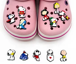 PEANUTS shoe charms 12pc - Snoopy Charlie Brown - croc decoration FREE SHIPPING - Picture 1 of 2