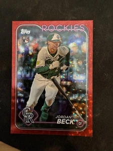 Actualización Topps 2024 RED CRACKLE FOILBOARD #US269 JORDAN BECK RC Rookie/199 - Imagen 1 de 2