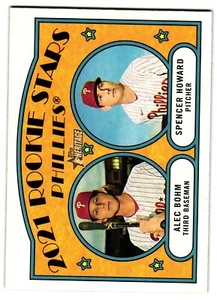 2021 Topps Heritage #11 Phillies 2021 Rookie Stars Alec Bohm / Spencer Howard - Picture 1 of 2
