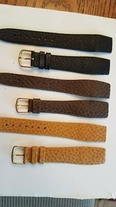 GENUINE HIRSCH  SADDLE Luxury WATCH BAND Gold Buckle NOS many sizes/colors - Picture 1 of 6
