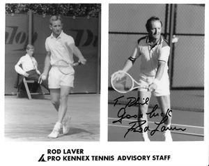 Autographed Hand Signed Rod Laver Photo - 8" x 10" - Pro Kennex Tennis - Picture 1 of 1