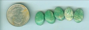 5 Stabilized American Turquoise Emerald Mountain Free Form cabs Deep Green - Picture 1 of 1
