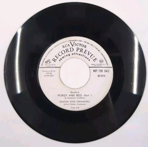Porgy And Bess Gershwin 45 rpm 7" RCA Victor White Label Promo RARE EX/NM - Picture 1 of 2