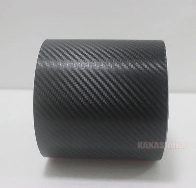 Растягивающаяся 4-дюймовая широкая черная 3D-виниловая лента из углеродного волокна наклейка стикер CF - Изображение 1 из 4