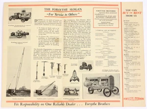 1930er Forsythe Bros Long Island NY Baumaschinen Verkaufsprospekt - Bild 1 von 3