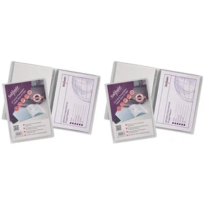 Snopake A5 Presentation Display Book 20 Pockets – Clear, Pack of 2 Clear Pack of