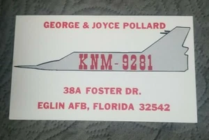 Eglin AFB Florida - KNM 9281 - CB Radioaficionado Tarjeta QSL - Imagen 1 de 1