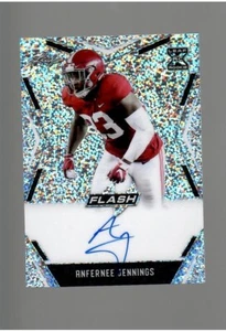 ANFERNEE JENNINGS ROOKIE AUTO 2020 LEAF FLASH FOOTBALL - Picture 1 of 2