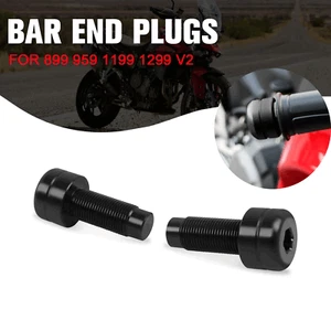 Handlebar Grips Bar End Cap Plugs Slider For Ducati 899 959 1199 1299 S Panigale - Picture 1 of 9