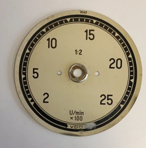 ZIFFERBLATT DREHZAHLMESSER 2.500 VDO 0042 AUTO 40/50ER JAHRE DIAL REVCOUNTER - Bild 1 von 4
