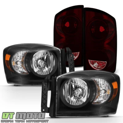 Faros + luces traseras rojas ahumadas para Dodge Ram 1500 2009 2500 3500 2007-2008 Foto 1 de 4