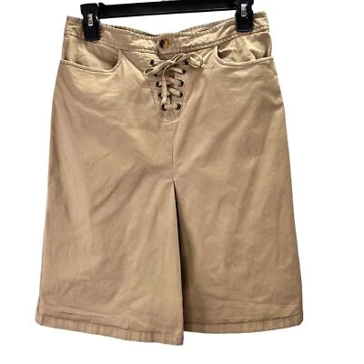 Polo Jeans Ralph Lauren Caqui Tostado Falda Talla 4 Mujer Encaje Frontal Foto 1 de 4