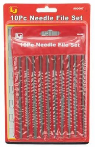 10pc Needle File Set with Storage Pouch Assorted Cuts - Picture 1 of 1