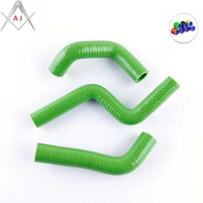 Manguera de refrigerante de radiador de silicona verde para Kawasaki KX85 KX100 2014 2015 2016 2017 Foto 1 de 4