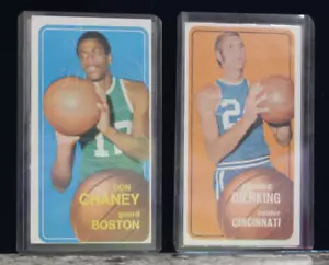 1970 Topps NBA Error Cards DIERKING #66 & CHANEY #47 - Ink Error, Miscut - Picture 1 of 9