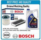Bosch Air Oil Filters 4 X Spark Plugs 5L Engine Oil For Mazda Z8250p7210k9