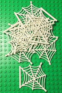 Lego 24 Pieces White Spider Web With Hanging Bar Style / City Halloween Parts - Picture 1 of 1