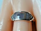 Ray Tracey Knifewing Navajo Sterling Purple Stone & Pink Coral Inlay Ring S 6.5