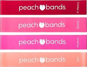 Peach Bands Resistance Bands Set - Exercise Workout Bands for Legs and Butt