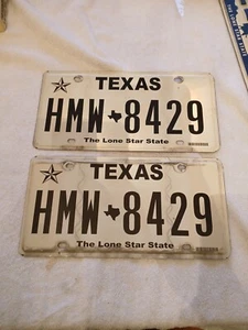 Vintage TEXAS License Plate # HMW 8429 fun wall decor - Picture 1 of 5