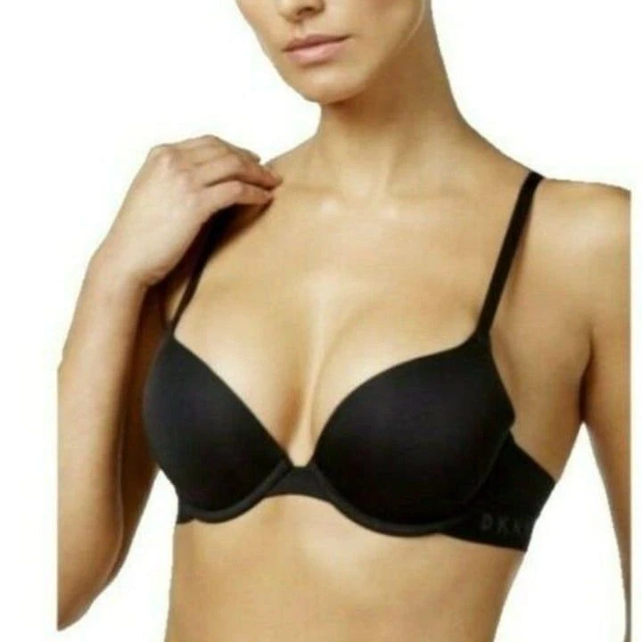 DKNY DK4013 Classic Cotton Custom Lift Bra 32 D Black