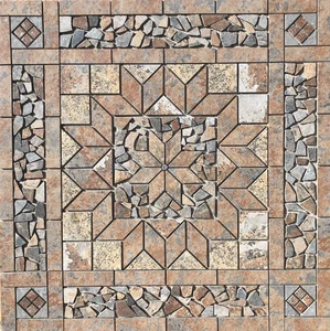 36" x 36" Tile Medallion Mosaic Mural - Home Depot Slate look tile series - Picture 1 of 4