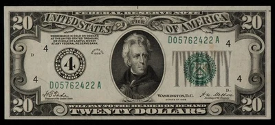 FR 2050-D $20 1928 Federal Reserve Note US - VF+ - CA1686 - Image 1 of 2
