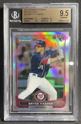 2012 Bryce Harper Bowman Chrome Rc Refractor BGS 9.5 - Image 1 of 2
