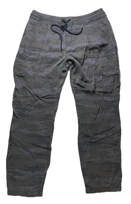 Sanctuary Standard Surplus 工装裤 28 码灰色迷彩抽绳 100% 莱赛尔 — 第 1/4 张图片