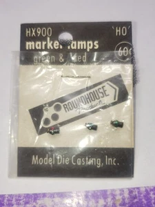 HX900 Market Lamps HO Gauge Cal-Scale Roundhouse Products Green Red 3 Lamps - Picture 1 of 5