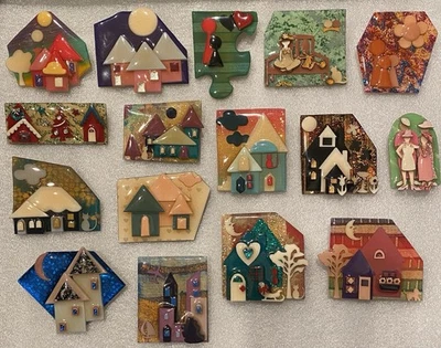 Lote De 16 Corazones De Árboles De Navidad 3D Coloridos Brillo De Colección Casa Por Lucinda Foto 1 de 4