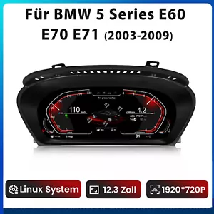 Cruscotto per BMW Serie 5 E60 E61 E63 E64 CCC CIC Auto LCD Pannello Tachimetro 12.3''Digitale - Foto 1 di 10
