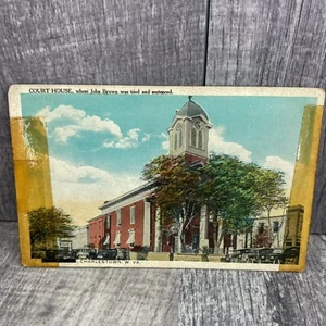 Jefferson County Court House Charlestown West Virginia John Brown Postcard - Picture 1 of 2